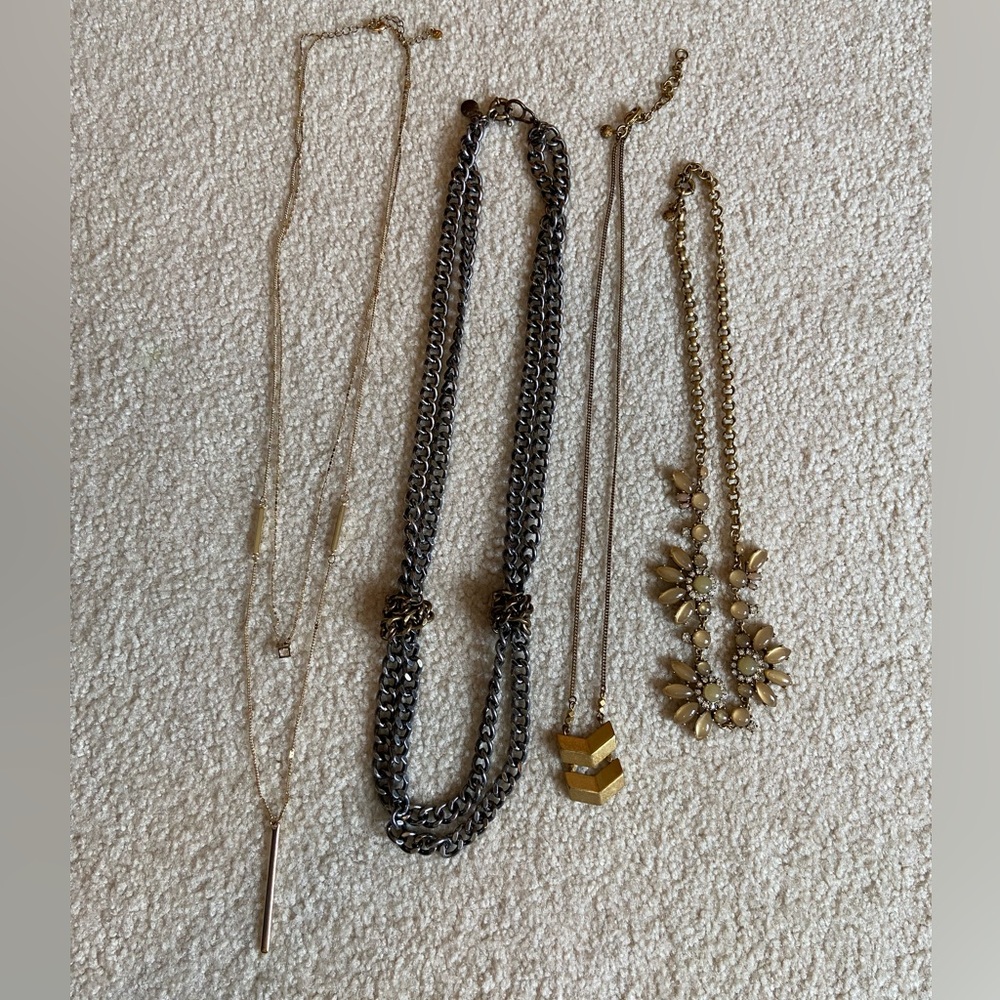 Gold and Silver Tone Necklace Set - 1 Lauren Conrad and 3 J. Crew